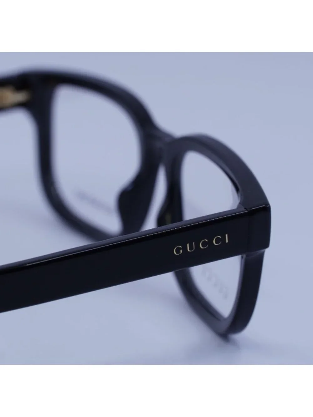 Gucci GG1584O 001 Eyeglasses Shiny Black 53mm Rectangle Frame